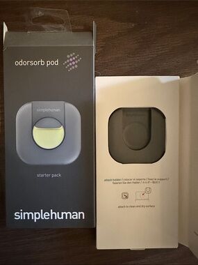 ⚜️Simple Human Odorsorb Stick-On Accessory Holder in Gray!